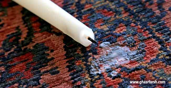 روش های از بین بردن شمع از روی فرش