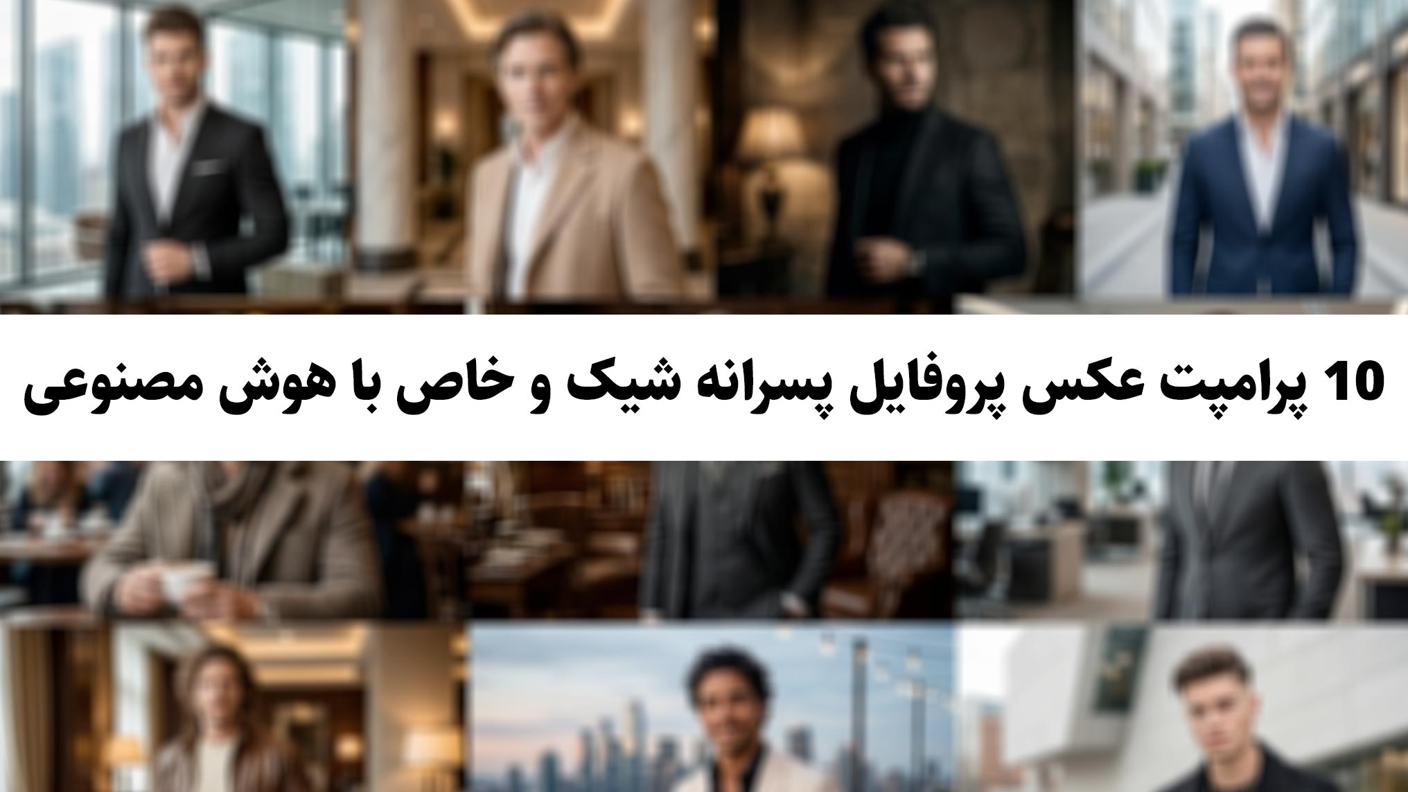 10 پرامپت عکس پروفایل پسرانه شیک و خاص با هوش مصنوعی