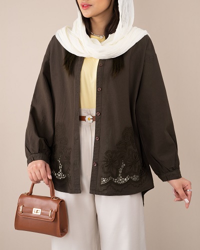 شومیز گل برجسته شنتیا