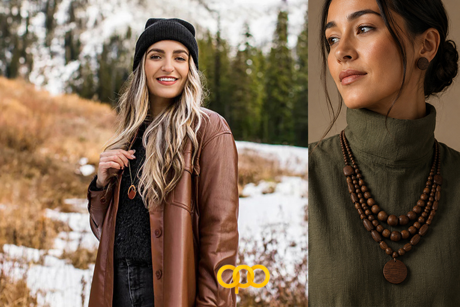 چگونه زیورآلات چوبی را با لباس ست کنیم؟ 3