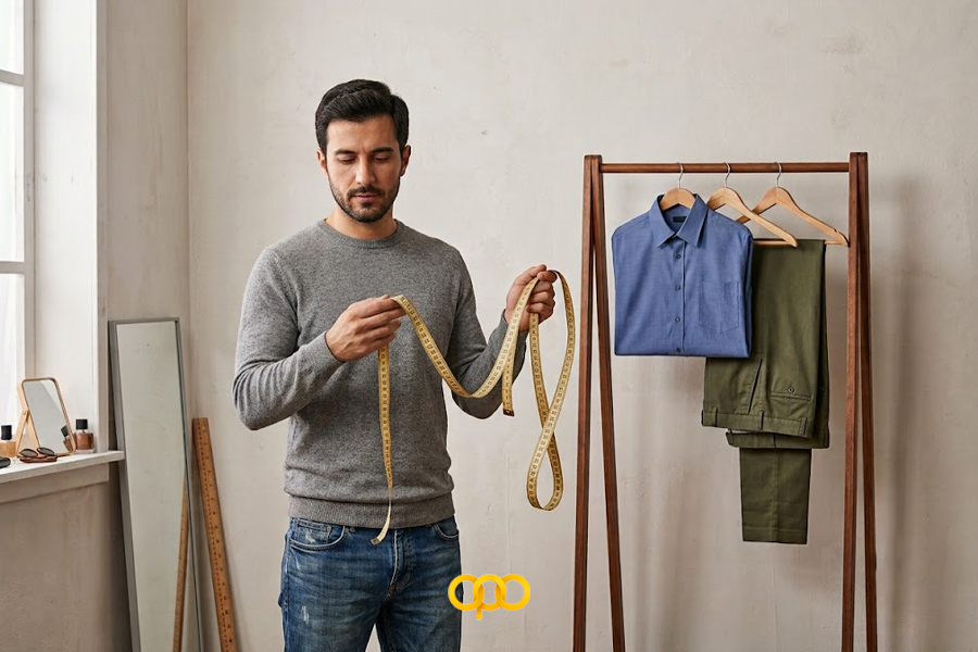 محاسبه آنلاین سایز لباس مردانه