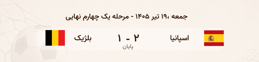 19 تیر نتایج بازی های جام جهانی