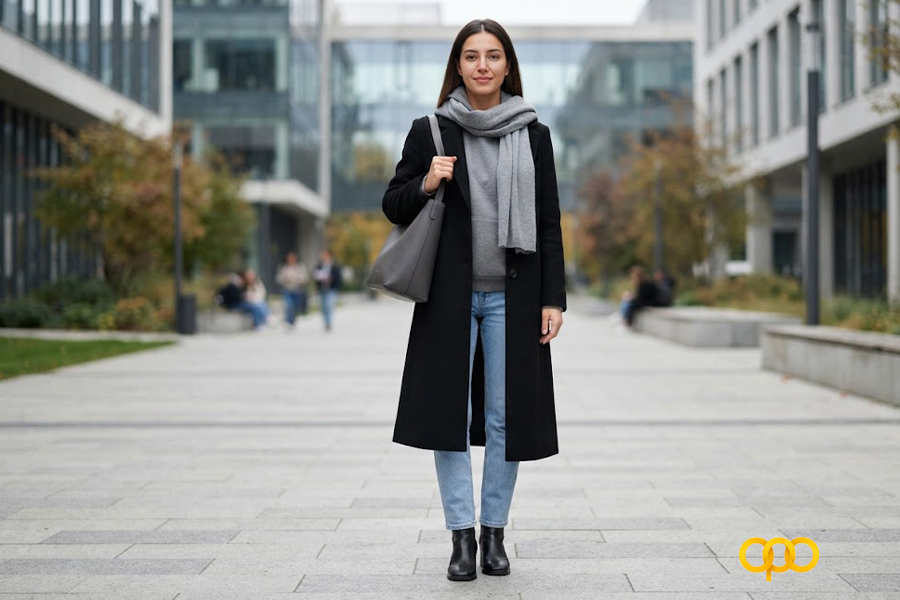 استایل نیمهرسمی با هودی برای دانشگاه